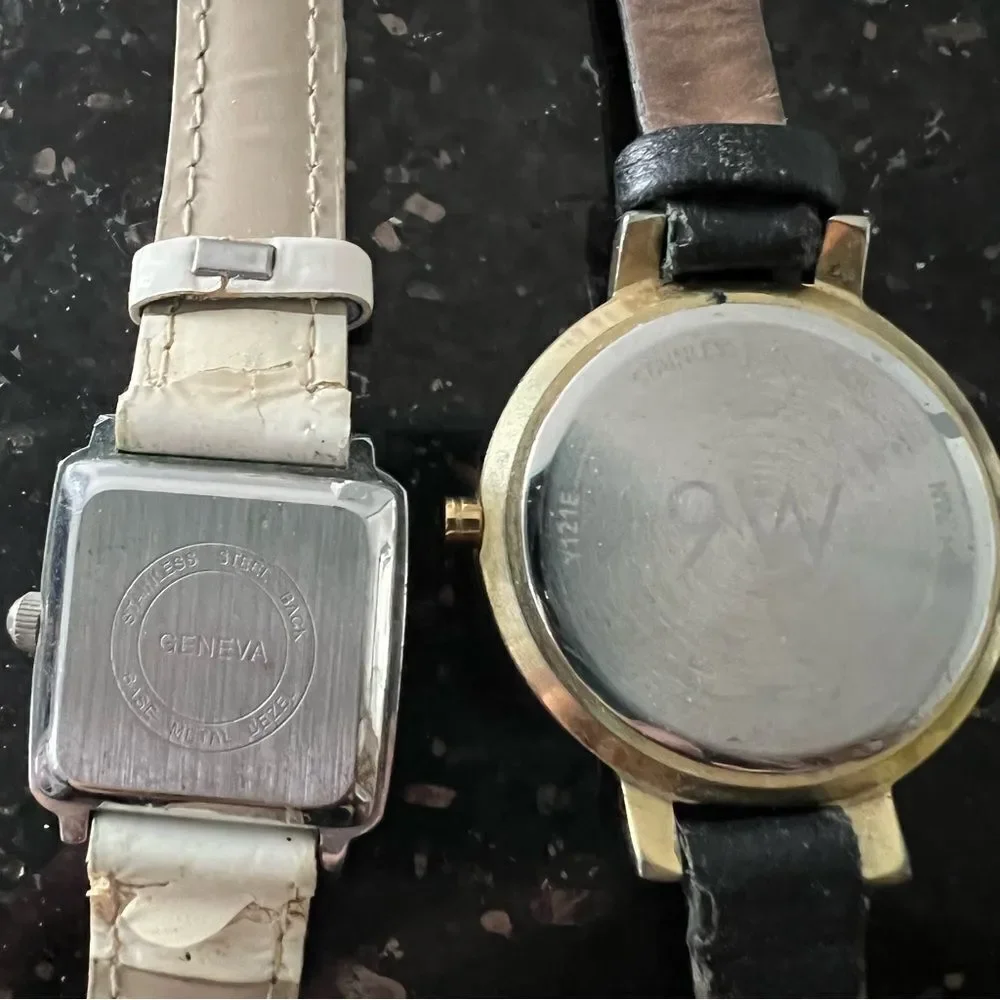 🍭4/$20 Set of two ladies watches - Nine West and Geneva - NEED NEW BATTERIES